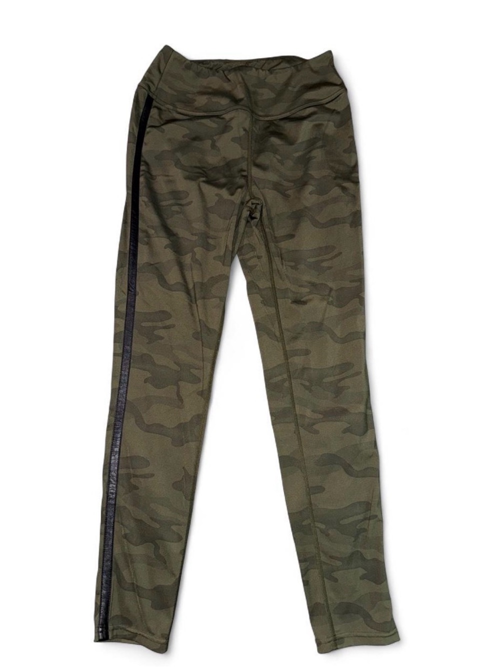 White Birch Olive Camo Leggings with Black Side Tape